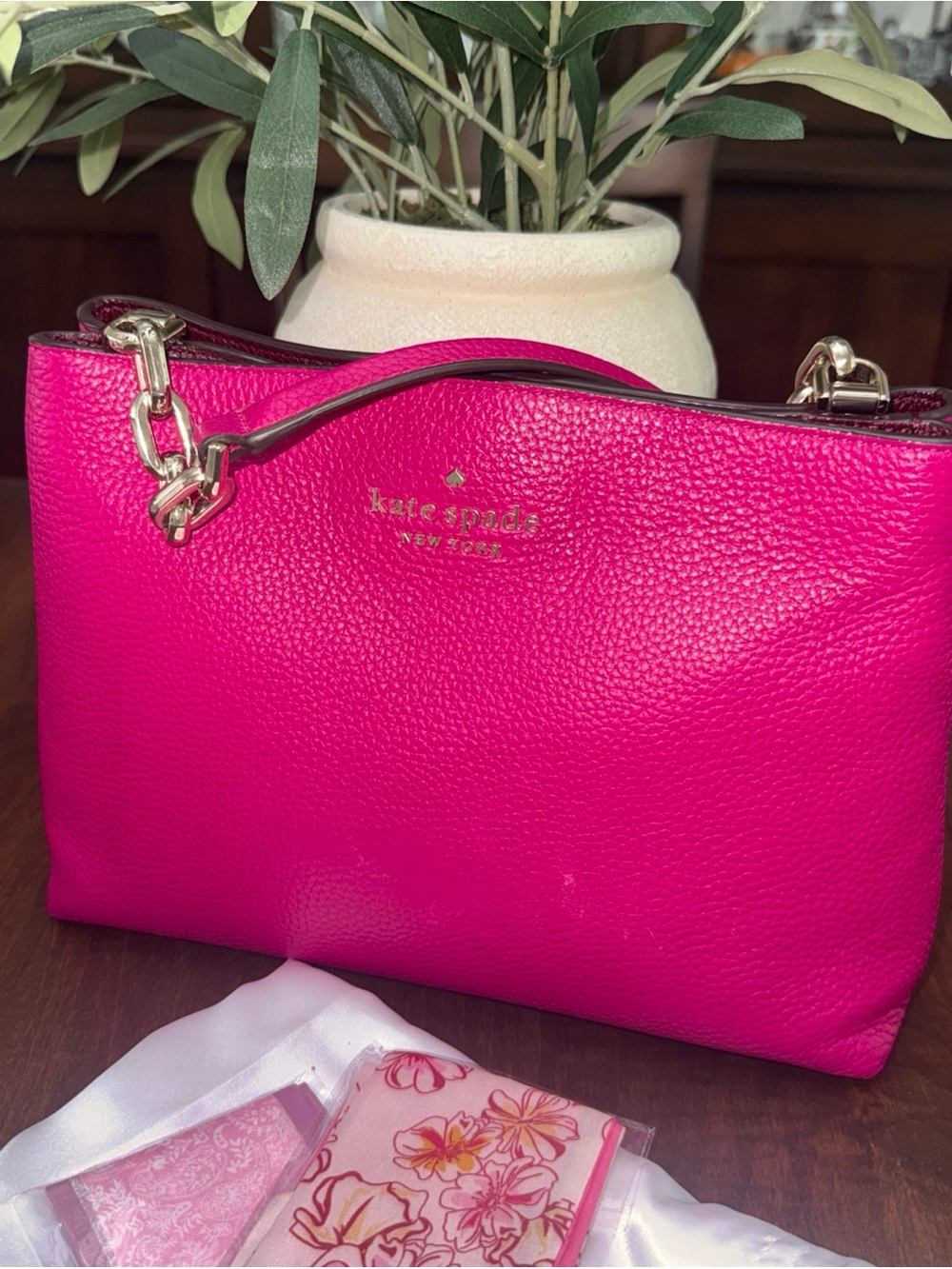 Kate Spade Magenta Aubrey leather purse. No Strap.  Excellent Condition.